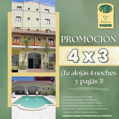 Hotel Altos de Balcarce • Promoción 4x3